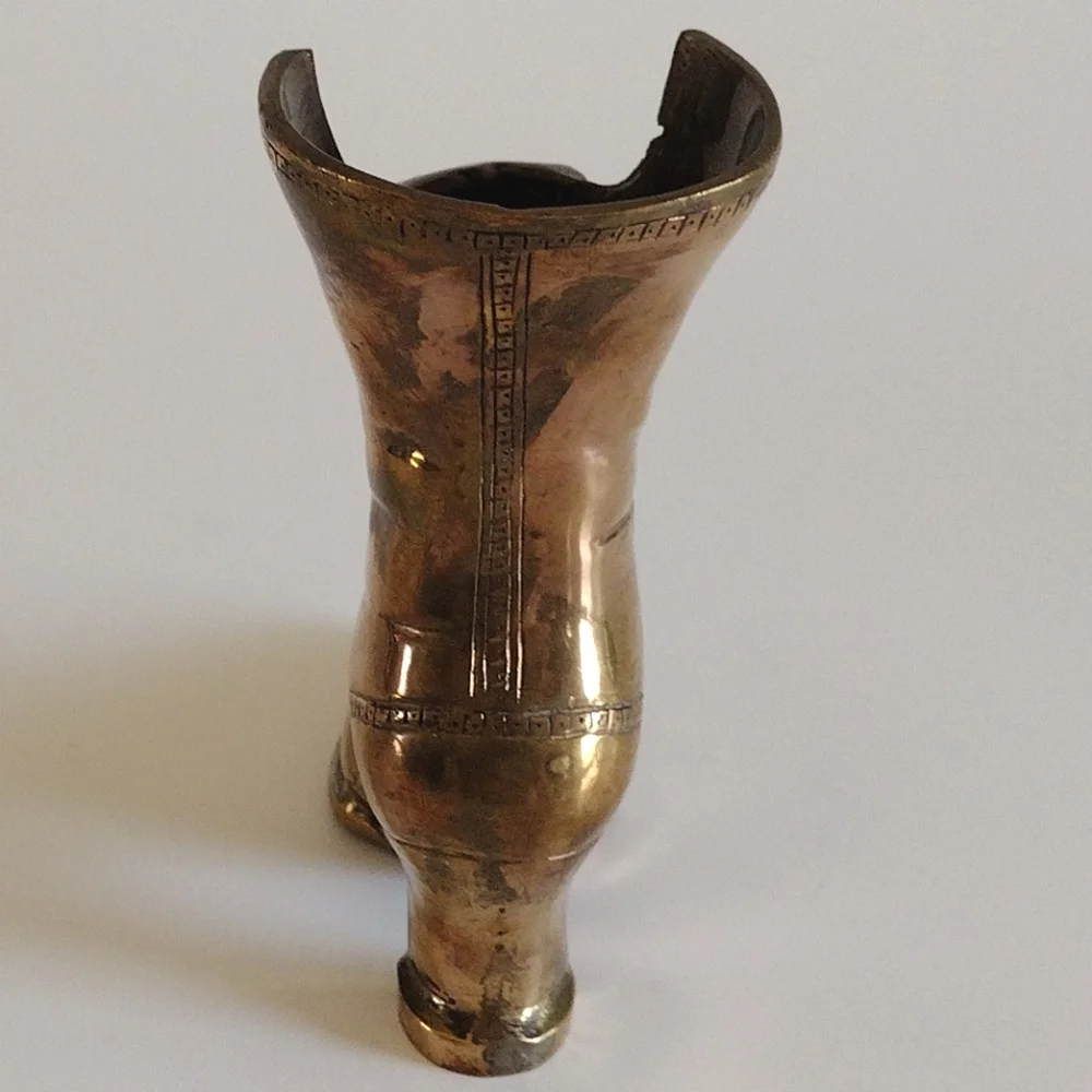 Solid Brass Woman's Victorian Boot Enesco India